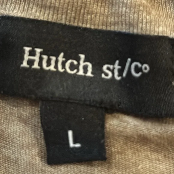 Hutch men’s v-neck shortsleeve t-shirt soft vintage set of 2 tan & orange Large - Picture 4 of 16